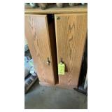 WOOD BOOK CABINET WI/ BOAT PARTS