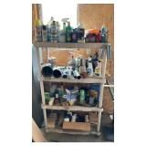 FUNNELS, SHOP FLUIDS, & PLASTIC SHELF