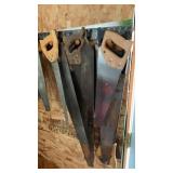 HAND SAWS, AXE, AND LEVELS