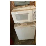 MICROWAVE AND MINI FRIDGE