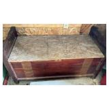 WOODEN BENCH AND BOX