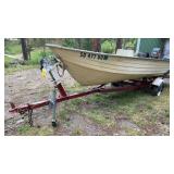 1977 MIRROCRAFT 17' BOAT & TRAILER