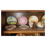 PAINTED PLATES, STEMWARE, & DEPRESSION GLASS