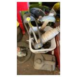 GARDEN SPRINKLERS, INSULATORS, METAL CAN & MORE