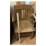 WOOD CHAIR & STOOL