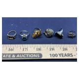 (6) LAIDIES RINGS