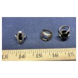 (3) .925 RINGS ONE MARKED STERLING