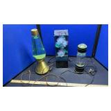 LAVA LAMP, VASE & MISC LAMPS
