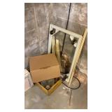 METAL CART, WALL HEATER & BOTTLES