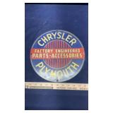 CHRYSLER METAL SIGN MEASURES 11"