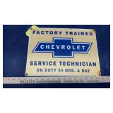 CHEVROLET METAL SIGN MEASURES 14"W X 10"