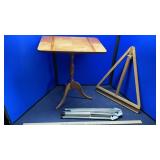 (3) EASELS & SMALL TABLE
