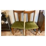 (2) PADDED CHAIRS & FLOOR LAMP
