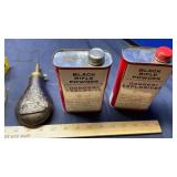 BLACK POWDER, POWDER FLASK & .440 ROUND BALL