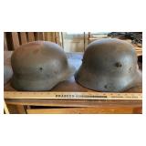 (3) MILITARY HELMETS
