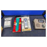 WEATHER RADIO, FLASHLIGHTS & EMERGENCY BLANKET