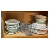 CORELLE BOWLS, PLATES & GLASSES