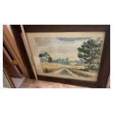 LARGE FRAMED WATER COLOR