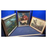 (3) FRAMED WALL HANGINGS