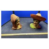(2) MARWAL IND. CHALKWARE BUSTS