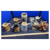 ASSORTED BEER STEINS
