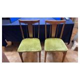 (2) WOOD PADDED CHAIRS