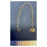10K GOLD PENDANT & NICKLE SILVER TOE RINGS
