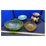 PRESSED GLASS BERRY BOWL, HARVEST GRAPE FRUIT BOWL