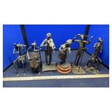 (6) METAL ORCHESTRA FIGURINES