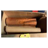 ROLLED COPPER & WOOD CABINET