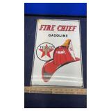 TEXACO FIRE CHIEF SIGN