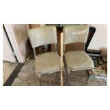 (2) CHAIRS, CARD TABLE & MISC.
