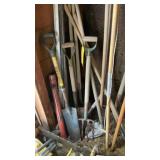 SHOVELS, POST POUNDER, RAKES & MISC. HAND TOOLS