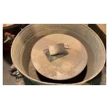 SHOP MADE SPINNING WHEEL & METAL BOX