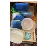 TUPPER WARE, BAKING DISHES, & CUTLERY