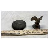 NATIONAL LEAD CO. & CAST IRON EAGLE PAPER WEIGHT