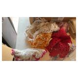 ASSORTED DOILIES, TABLE CLOTHS AND MORE