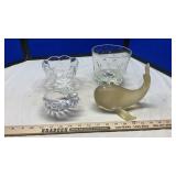 GLASS BOWLS, WHALE & MISC GLASS
