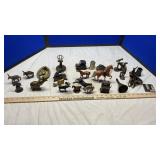 METAL HORSES, PENCIL SHARPENERS & MISC.