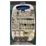 DREMEL BITS, GREASE GUN, WOOD CLAMP AND MORE