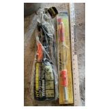 ICE FISHING ROD AND REELS, AND POP UP FLAGS