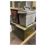 (3) AMMO CANS & AMMO BOX