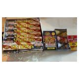 ASSORTED SPARKLERS AND FIREWORKS