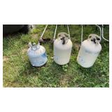 (3) ASSORTED PROPANE BOTTLES