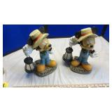 (2) WELCOME MICKEY MOUSE SOLAR LIGHTS