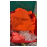 ASSORTED ORANGE HUNTING VESTS & SWEATERS