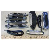 ASSORTED KNIVES AND SHARPENING STONES
