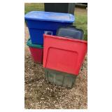 (4) TOTES W/ LIDS
