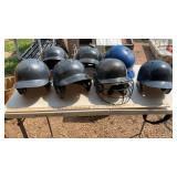 DUFFEL BAG FULL OF BASEBALL HELMETS