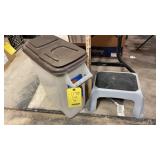 PET FOOD BIN & STOOL